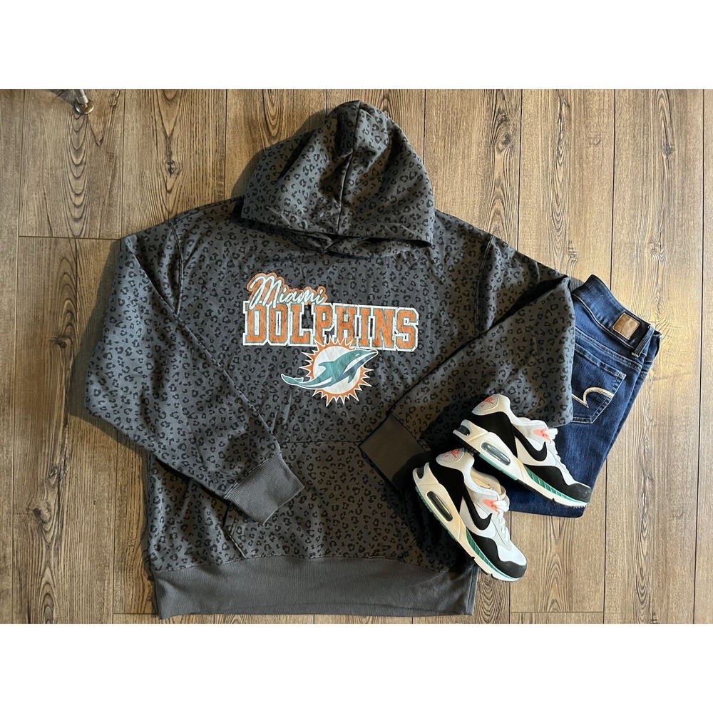 Miami Dolphins Gameday Couture Women's Cheetah Hoodie XXL